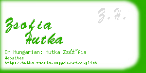 zsofia hutka business card